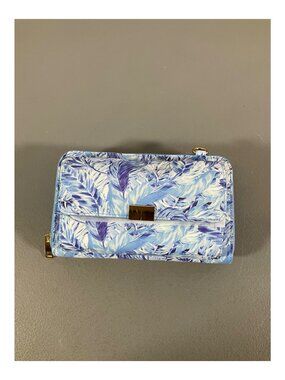 Save the Girls Tropical Blue Crossbody - Touchscreen Window, Detachable Strap, M